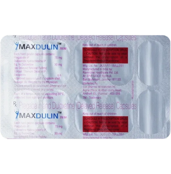 maxdulin 75/30mg capsule 10's